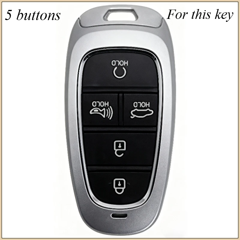 5/6 Buttons TPU Car Key Case Remote Fob Cover Holder Shell for Hyundai Santa Fe Tucson 2022 Nexus NX4 Atos Prime Solaris 2021 view 5