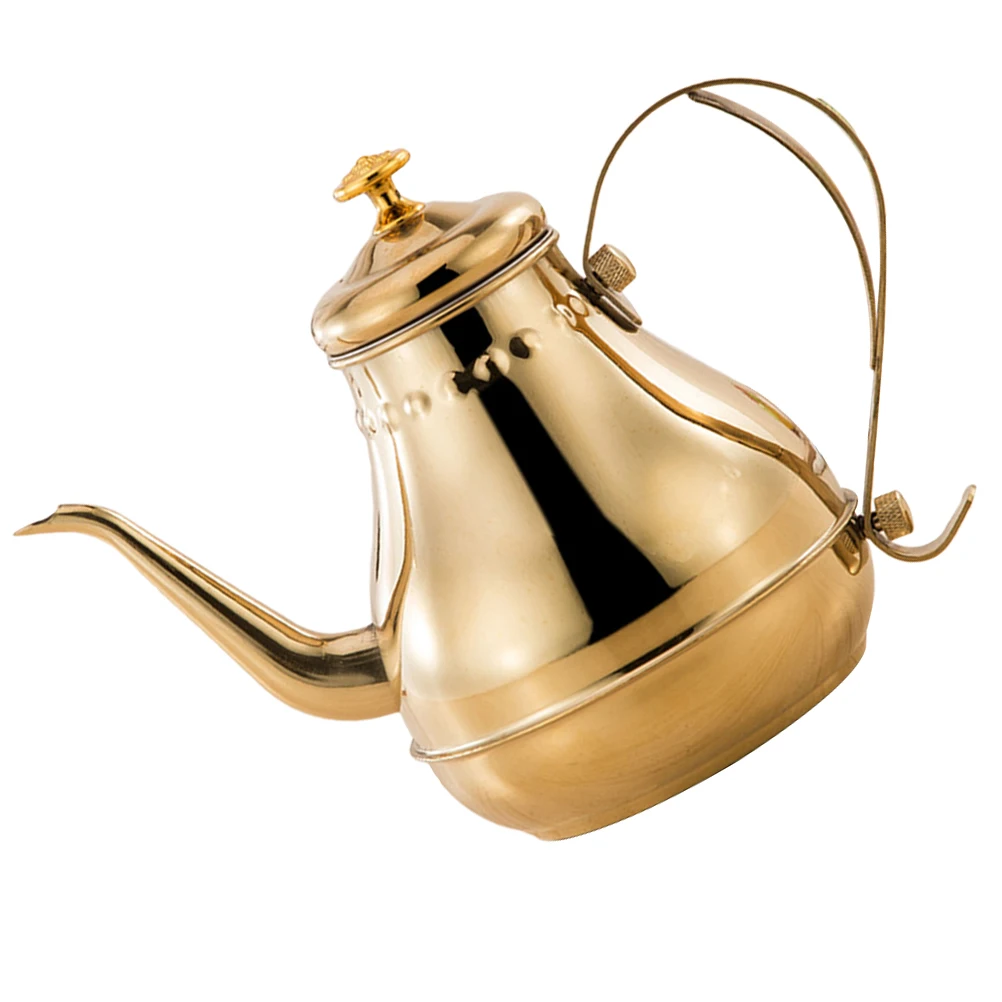 

Palace Pot Daily Use Tea Kettle Home Accessories Stainless Steel Stovetop H held Kitchen Office Cafe Tea House