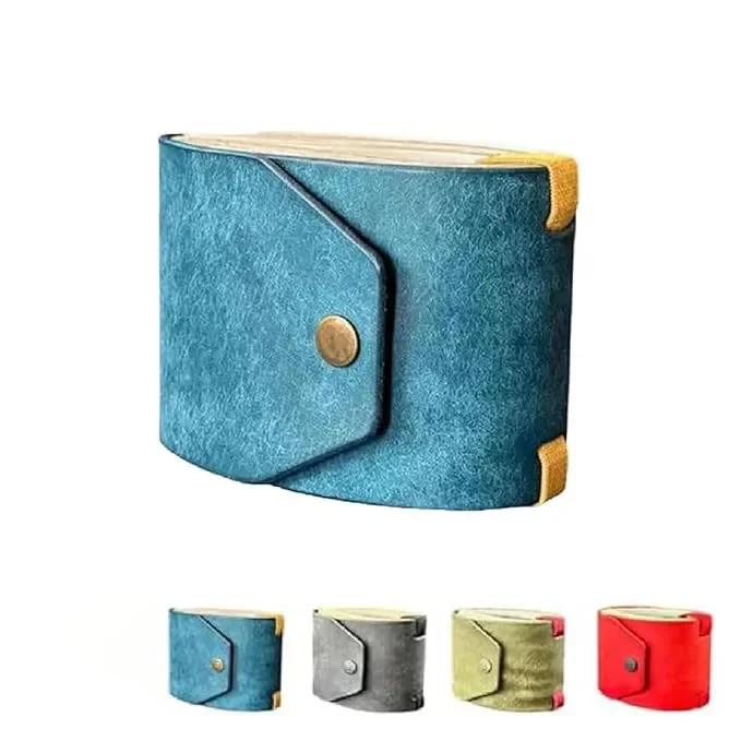 Minimalist Cash Organizer Wallet, Lightweight Synthetic Leather Foldable Bill Holder with Adjustable Snaps for Men and Women