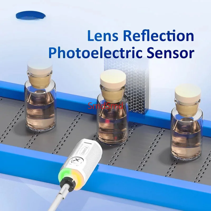 FGYS18-200NFR-T Photoelectric Sensor Switch CX-481 Circular Transparent Lens Diffuse Reflection 18mm Detection 200mm NPN NO for
