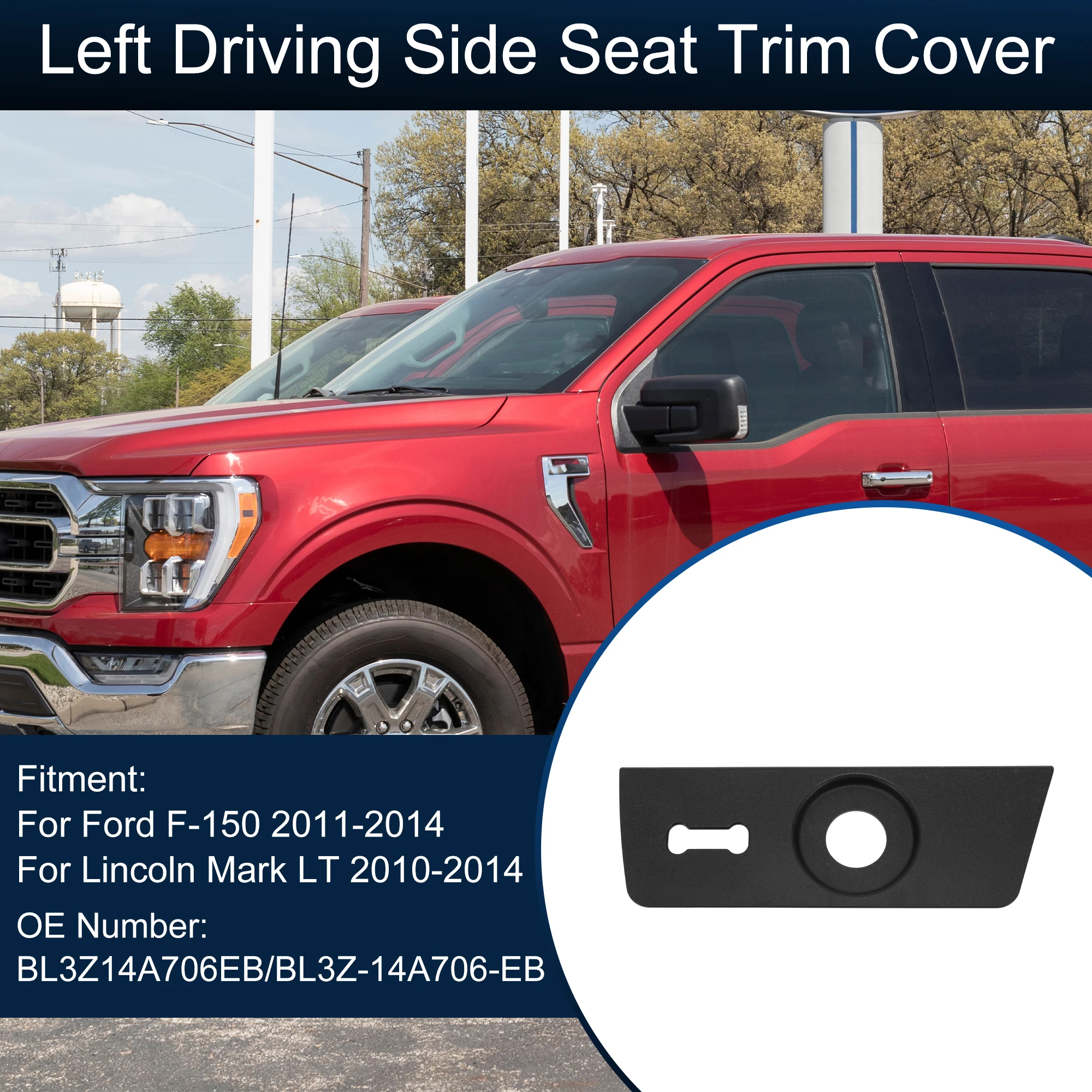 

UXCELL Накладка на левое сиденье со стороны водителя для Ford F-150 2011-2014 No BL3Z14A706EB Черный