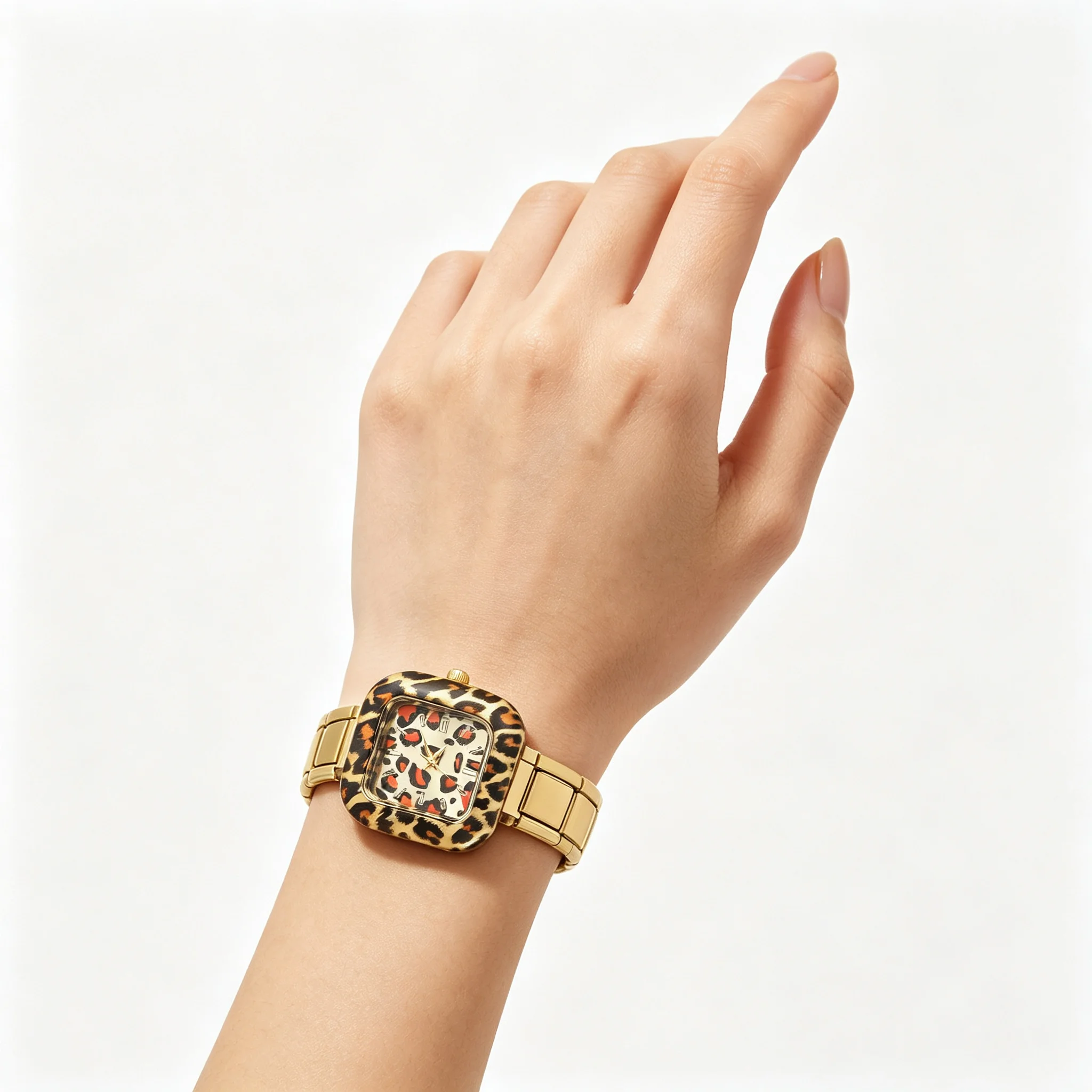New High Quality Leopard Series Watch Bracelets Bangle Stainless Steel Retro Square Oval Heart Shape Watches Jewelry Wholesale