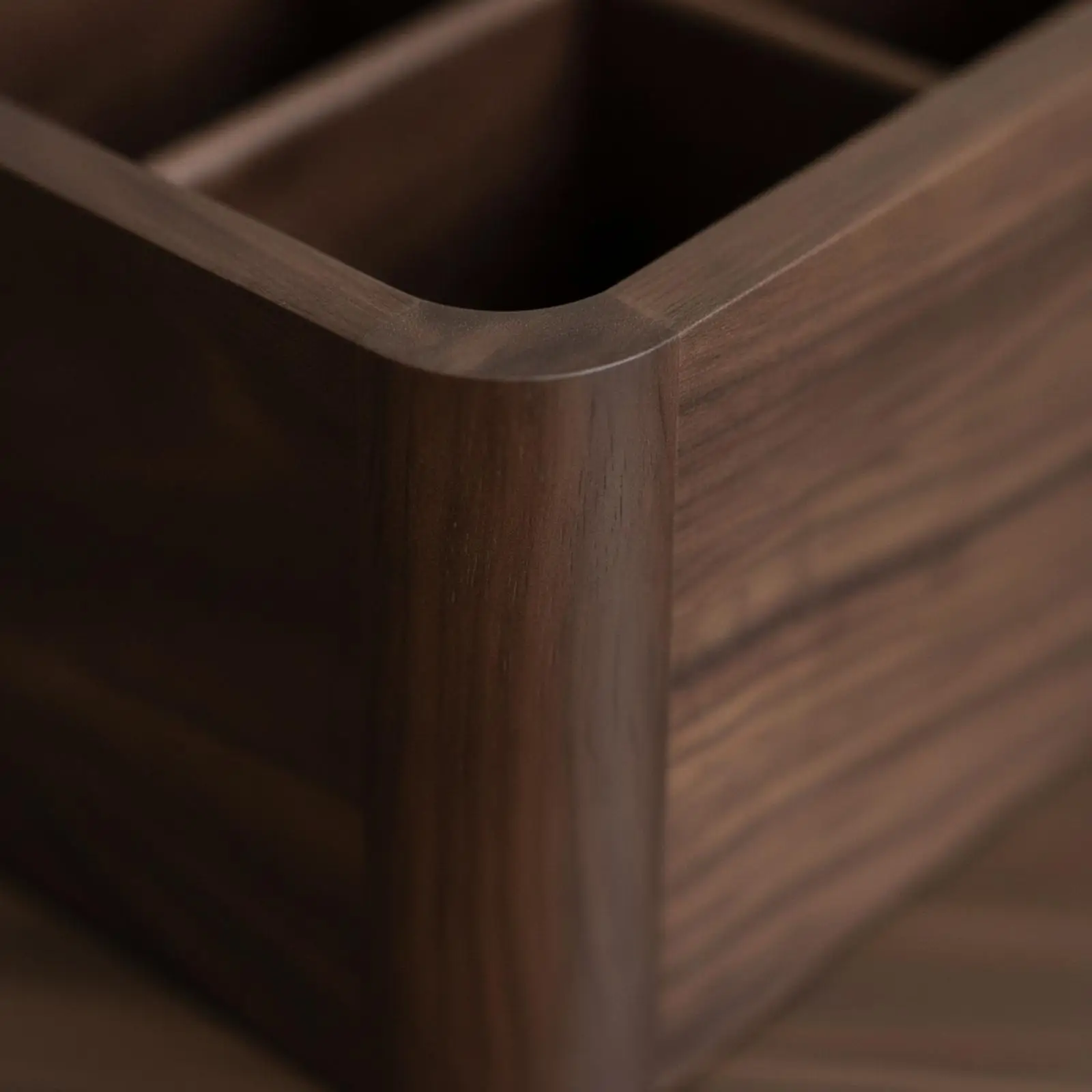 Wooden Organizer Box with Compartments Open-Top Wooden Storage Box with Dividers Desktop Organizer with Compartments Solid Wood