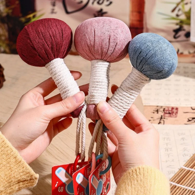 Bag Pendant Health Mugwort Massage Hammer Key Chain Universal Back Massage Ethnic Style Cartoon Keychain Cute Keychain