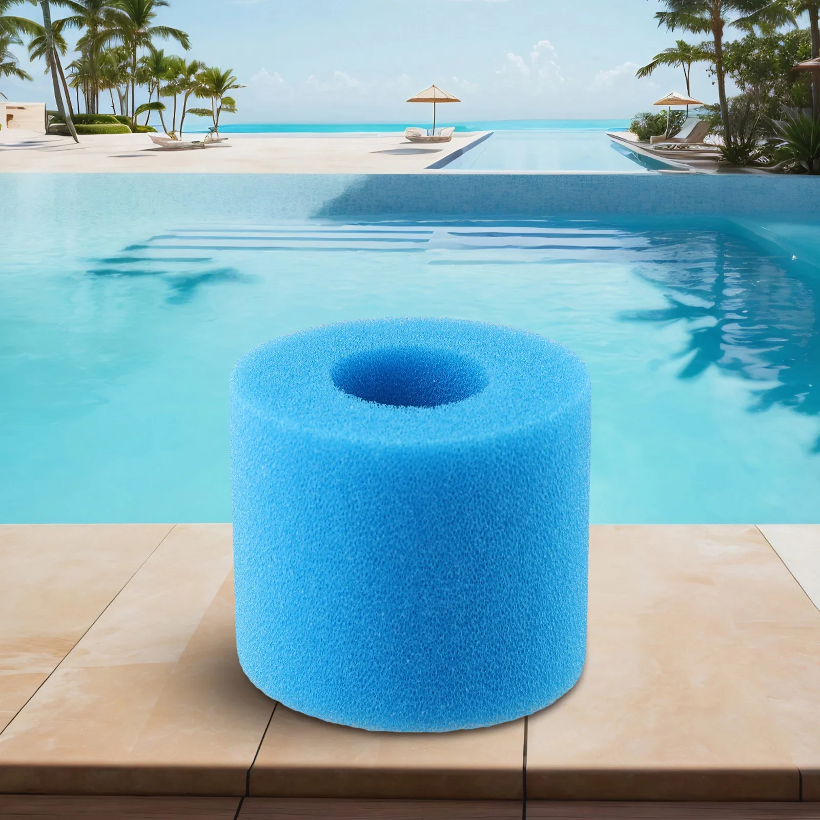 Cartucho de esponja para piscina para Intex tipo I/II/VI/D, esponja de filtro para piscina, esponja de filtro limpiadora de espuma reutilizable/lavable