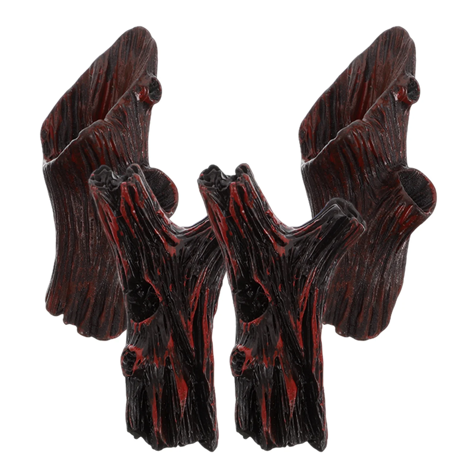 4Pcs Miniature Tree Stump Ornaments Realistic Simulation Stump for Moss Terrarium DIY Micro Landscape Home Garden Decor