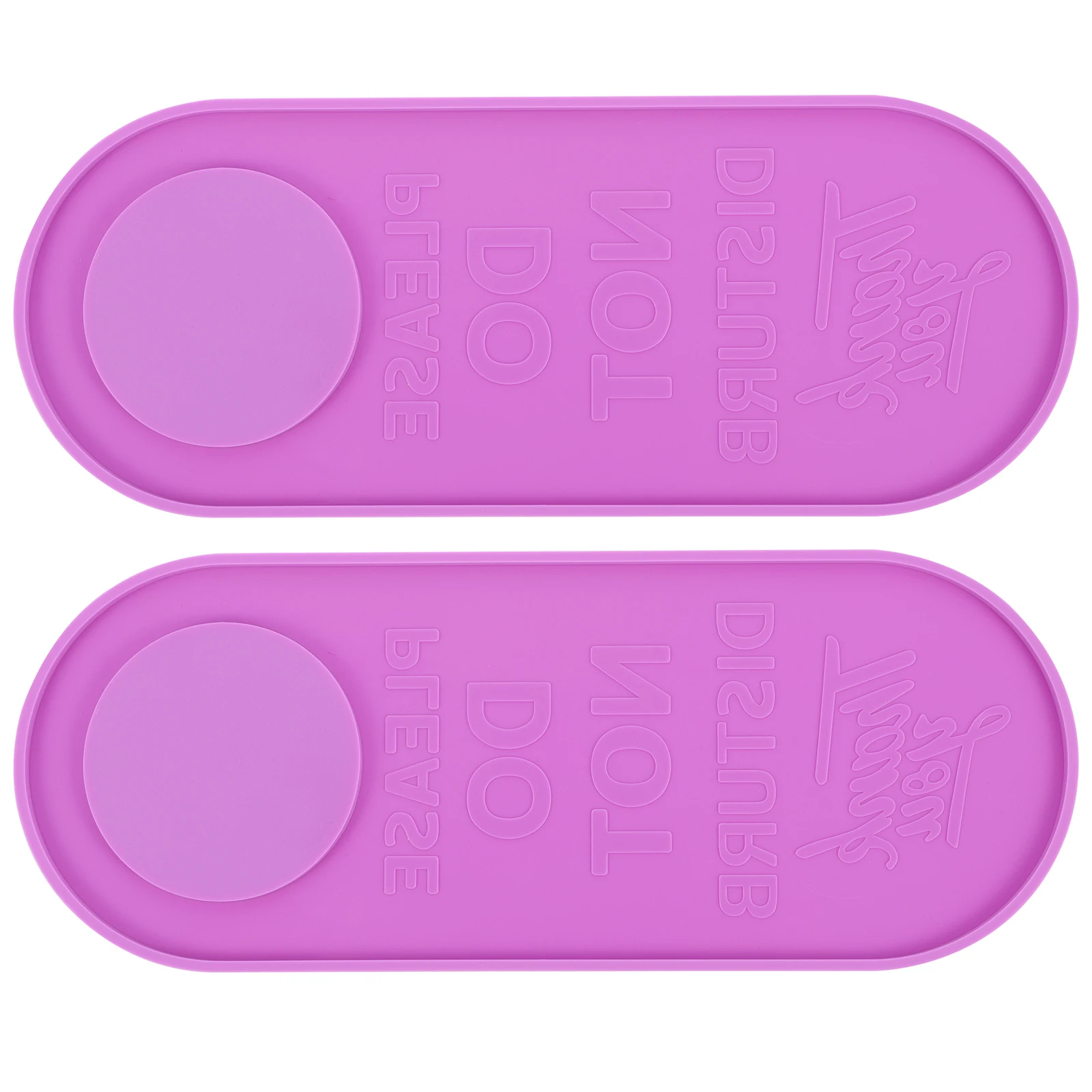 

2 Pcs Door Plate Mold for Resin Crafts Hanging Decorative Silicone Molds Epoxy Purple Making Jewelry Accessories Parts