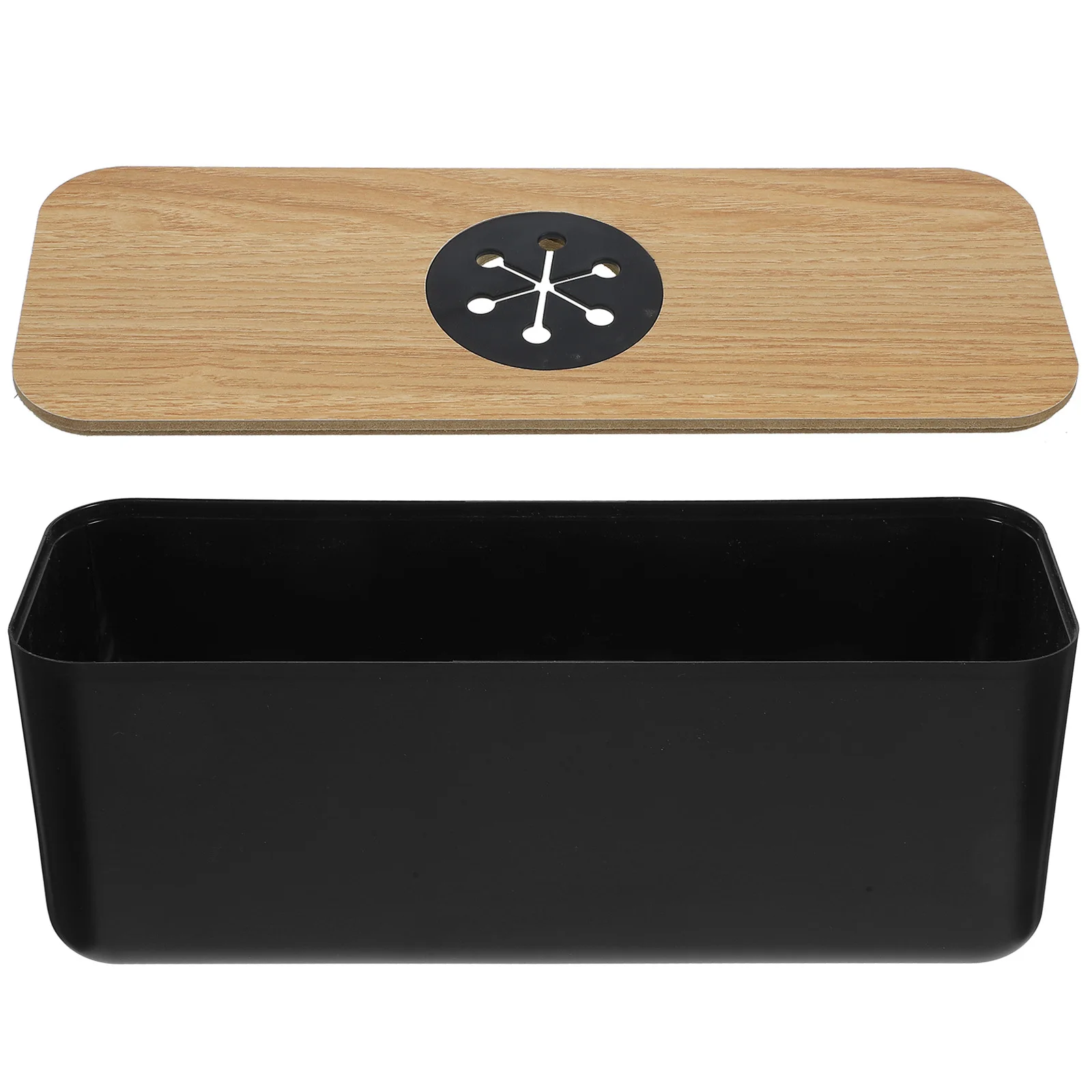 

Power Hiding Socket Cable Organizer Wire Management Storage Solution For Home Office Wood Style Design Durable Abs Material Cord