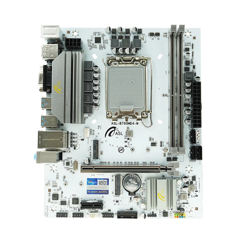 ASL B760M D4 M-ATX LGA 1700 Płyta główna Obsługa procesora Intel Core 12. 13. 14. generacji Gniazdo DDR4 M.2 PCI-E 4.0 USB 3.2 GbE LAN