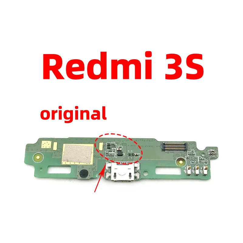 Original For xiaomi Redmi 3S Dock Connector USB Charger Charging Port Flex Cable Board Replacement