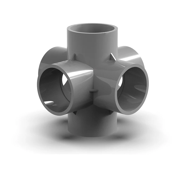 

1-10PCS 20-50mm PVC Three-Dimensional Six-Way Pipe Fittings Right Angle Bracket Water Supply Pipe Joint