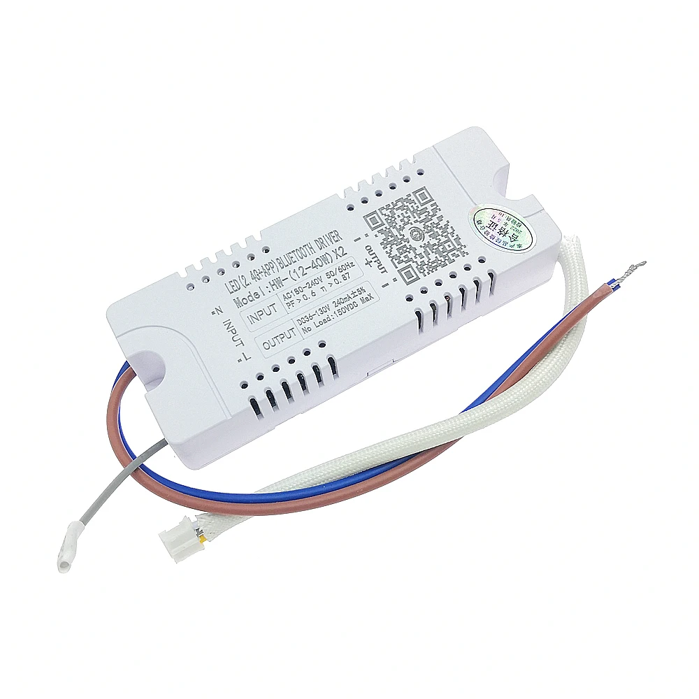 2.4G LED Driver 12-40Wx2 80W Remote APP Control, Dimming and Color-Changeable Transformer For Repair Chandelier LED Tape Ceiling