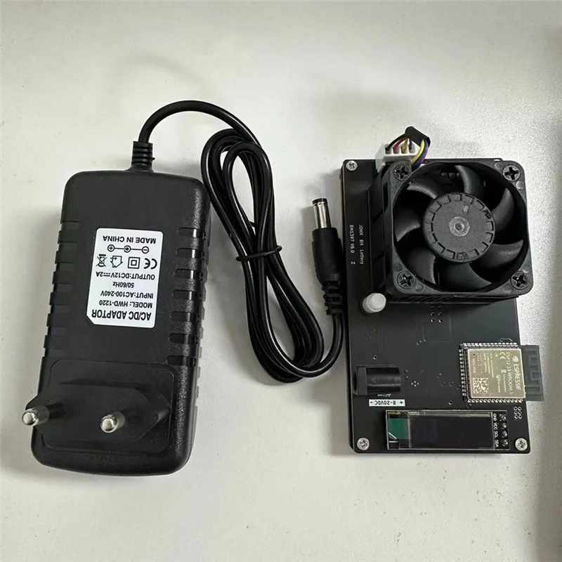 Bitaxe Kit DIY BM1397 Chip Sumber Terbuka ASIC Miner BTC Solo Miner 320GH/S Bitcoin Lotto Miner dengan Catu Daya