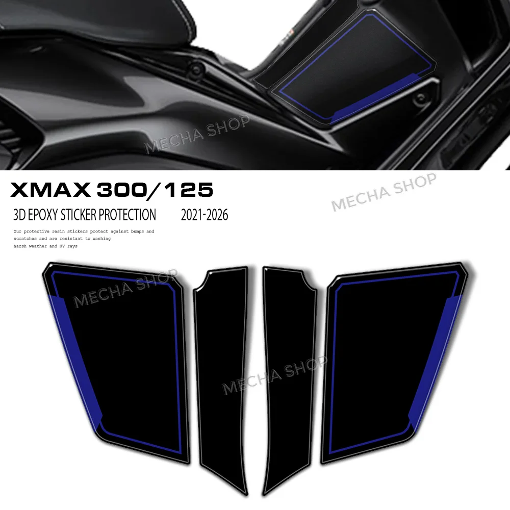 

For XMax 300 XMAX125 2023-2026 Tunnel Centrale Sella Motorcycle Accessories 3D Resin Decal Kit
