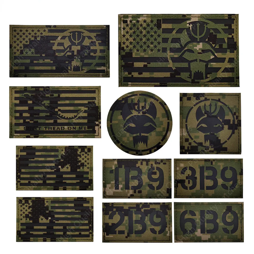 Pieczęć na podczerwień naszywka z flagą odblaskową Navy Seals SWAT Patch American US Flag naszywki taktyczne naszywki wojskowe szewrony