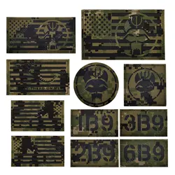 Pieczęć na podczerwień naszywka z flagą odblaskową Navy Seals SWAT Patch American US Flag naszywki taktyczne naszywki wojskowe szewrony