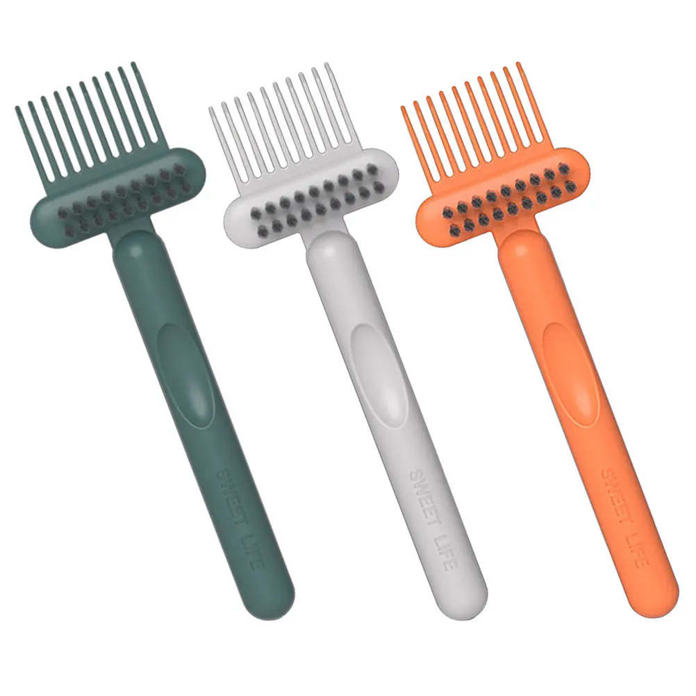 เครื่องมือทำความสะอาดแปรงผม 3 ชิ้น อายุการใช้งานยาวนาน พื้นผิวเรียบเนียน สำหรับใช้ในชีวิตประจำวันและการเดินทาง น้ำยาทำความสะอาดแปรงผม กำจัดขน