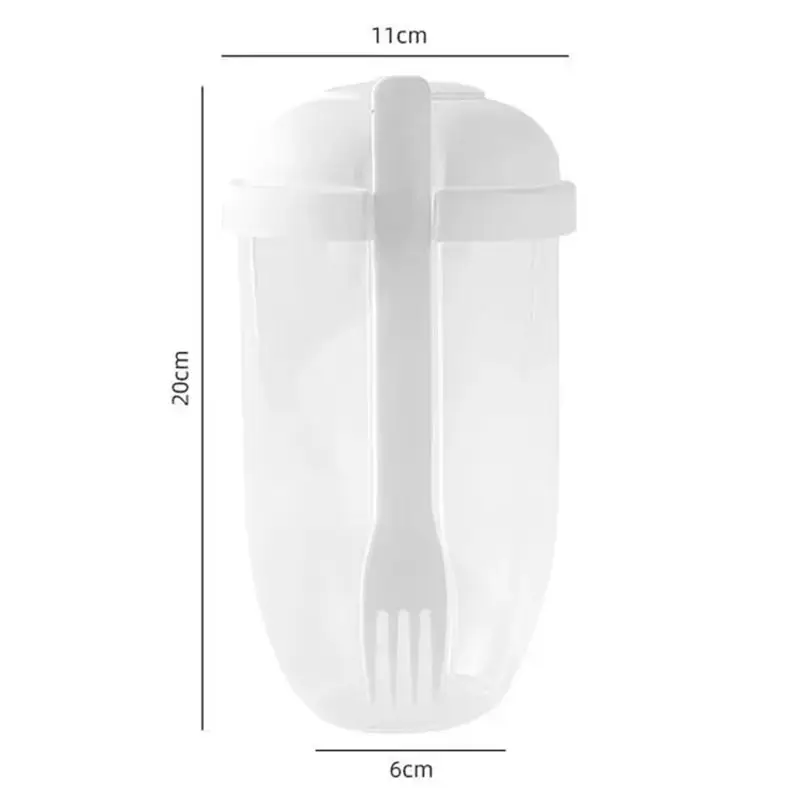 AC76-Breakfast Salad Cup Yogurt Cup With Spoon And Lid Large Capacity Portable Multifunctional Breakfast Salad Cup
