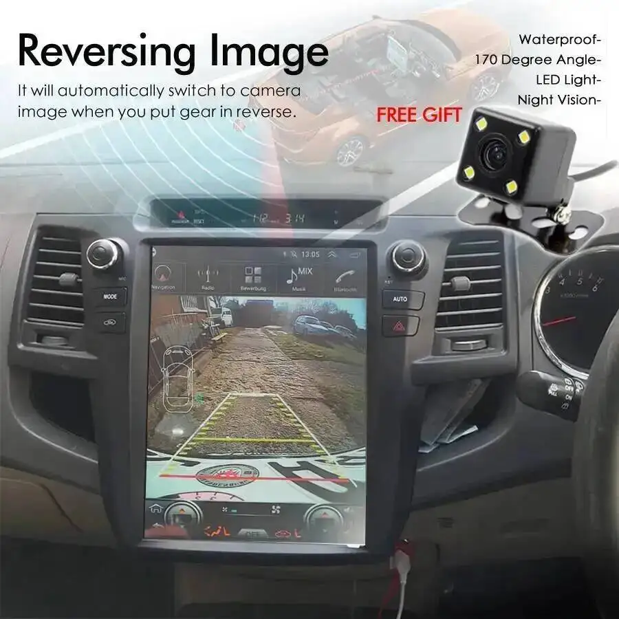 Vertikaler Bildschirm GPS CarPlay Audio Multimedia Video Player Navigation Autoradio für Toyota Fortuner Hilux Revo 2005-2014 Android – Detail 31