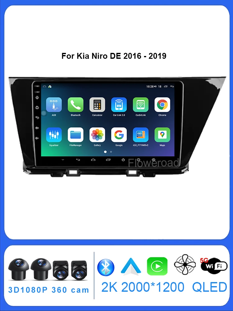 

Android13 FYT7862 For Kia Niro DE 2016 - 2019 Car Radio Multimedia Carplay Video Player Navigation stereo GPS 5GWiFi BT5.0