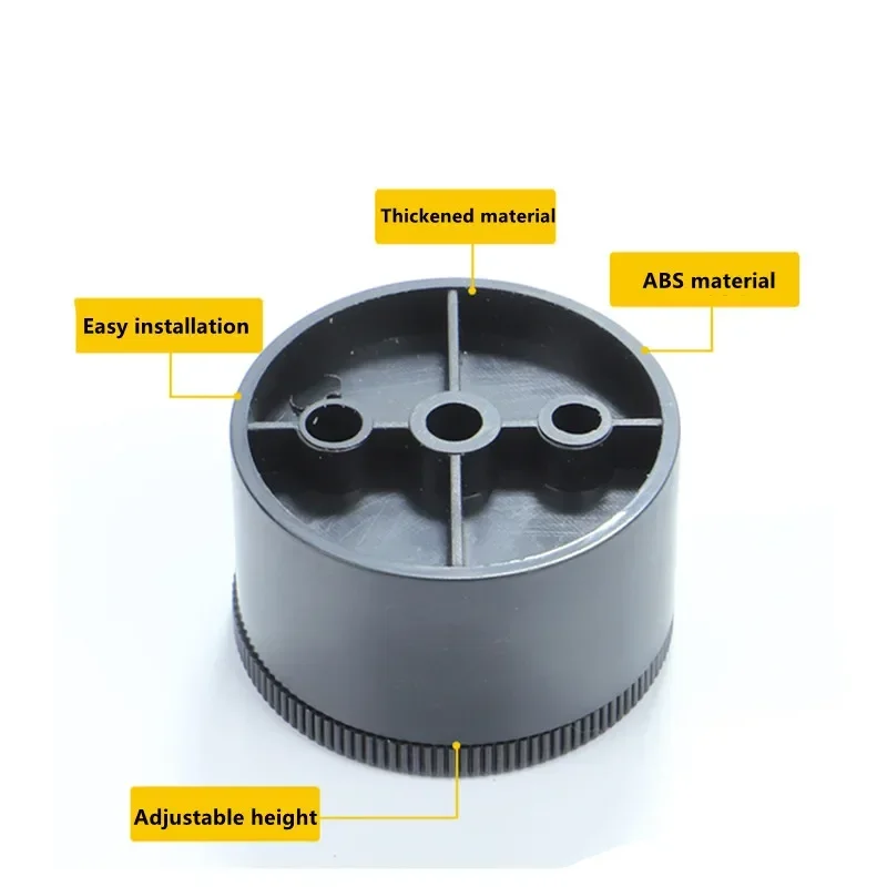 4pcs Cabinet Feet ABS Plastic Adjustable Leg Round Sofa Accessories Furniture Cabinet Legs Coffee Table Replacement Hardware image 5