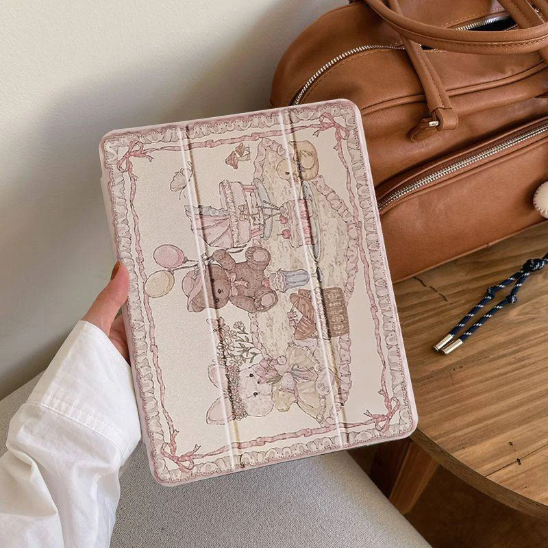 حافظة لجهاز iPad 10th Gen 3 غطاء شفاف قابل للطي لهاتف Air 4 5 6 10.9in 11in 13in For Air 2 9.7 Pro 11 12.9 13 Mini 6 7