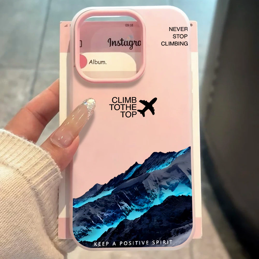 für iPhone 17 16 14 15 11 12 13 Pro Max 7 8 15 16 Plus 17 Air Hüllen Mountain Peak Aircraft Handyhülle Stoßfeste Silikonhülle – Detail 5