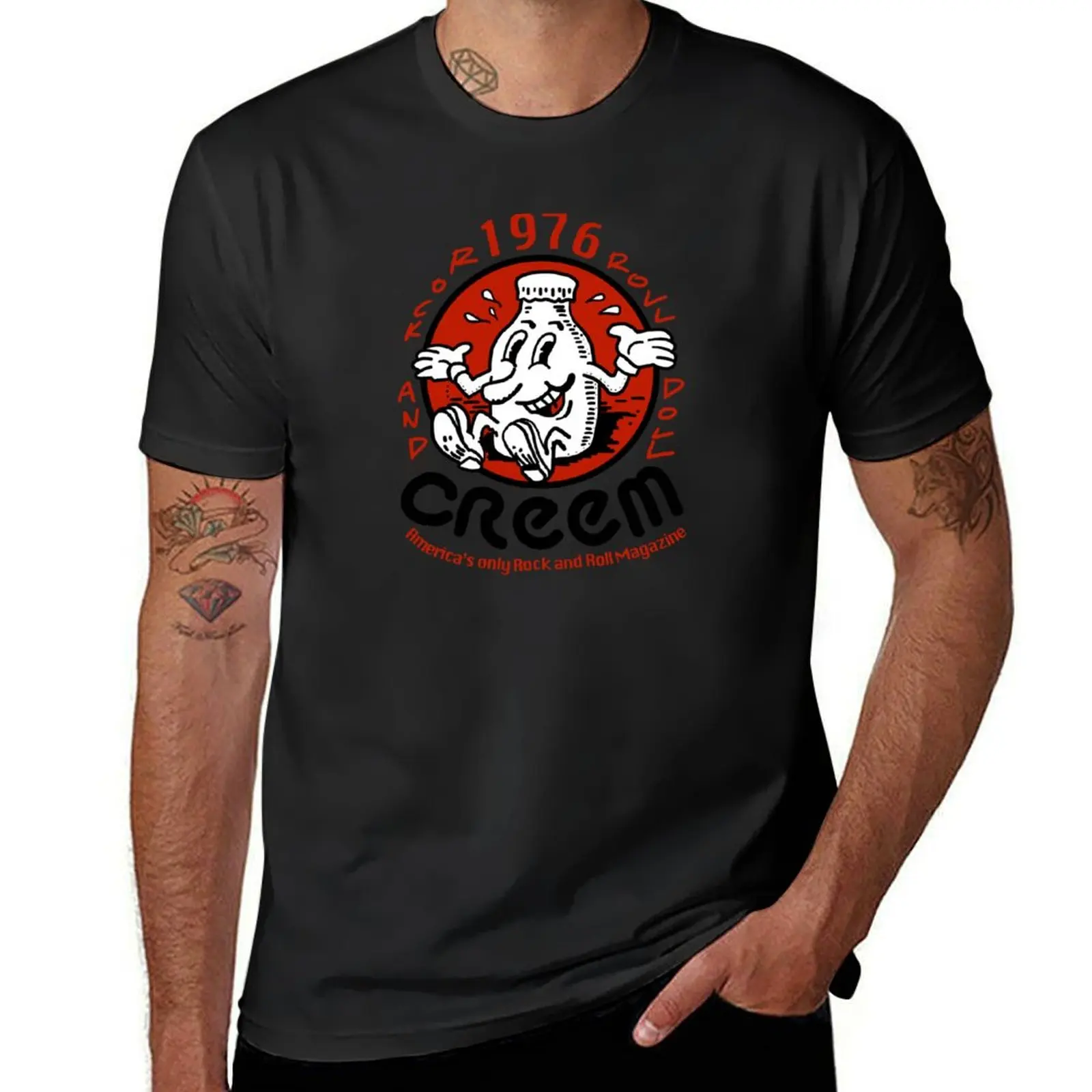 Creem X RockandRollDoll T-Shirt Blouse boys whites tops vintage clothes men clothings