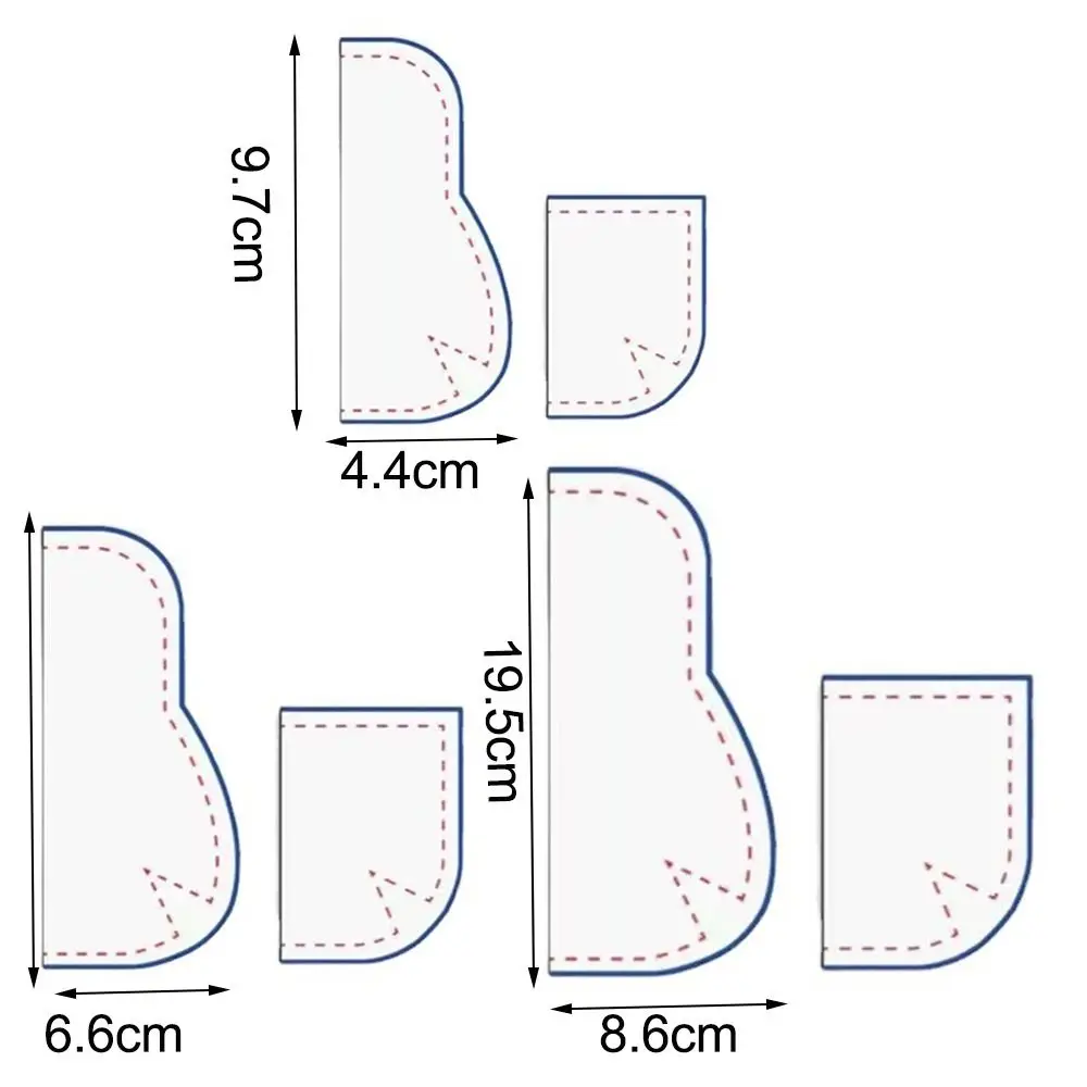 PET Acrylic Templates Set Sewing Accessories DIY Craft Template Quilting Ruler Transparent Reusable Patchwork Ruler Adults