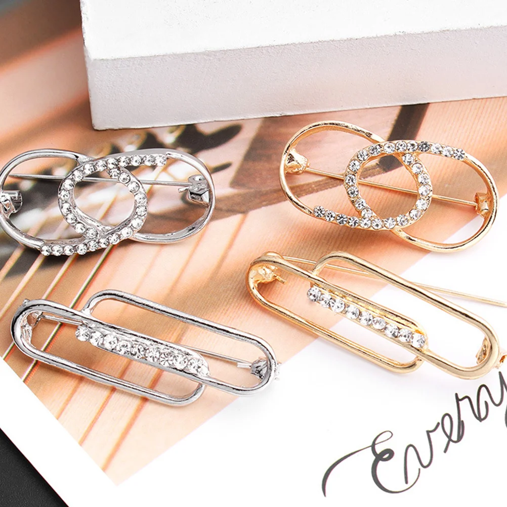 

6pcs Anti-Flash Button Creative Brooches For Women Waistline Adjustable Clothing Pin Skirt Cardigan Safety Buckle Decorative