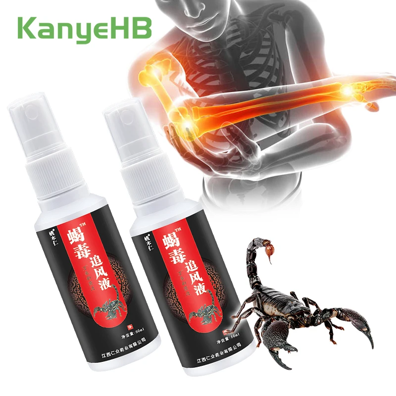 

2pcs Chinese Medicine Pain Relief Spray Treatment Rheumatoid Arthritis Relieve Pain For Back Knee Pain Scorpion Venom pain A1211