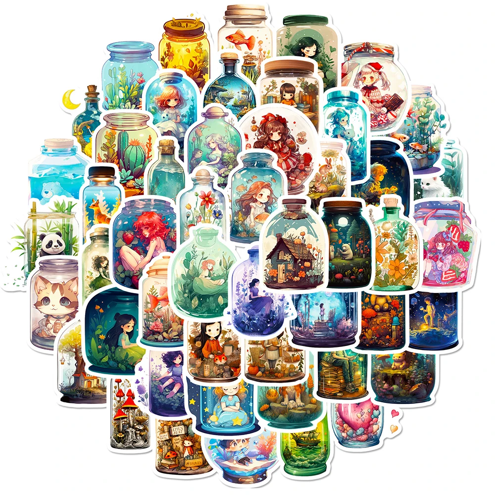 10/30/50PCS Cute INS Style Cartoon Stickers Bottle World DIY Bike Travel Luggage Laptop Graffiti Waterproof Cute Kid Sticker