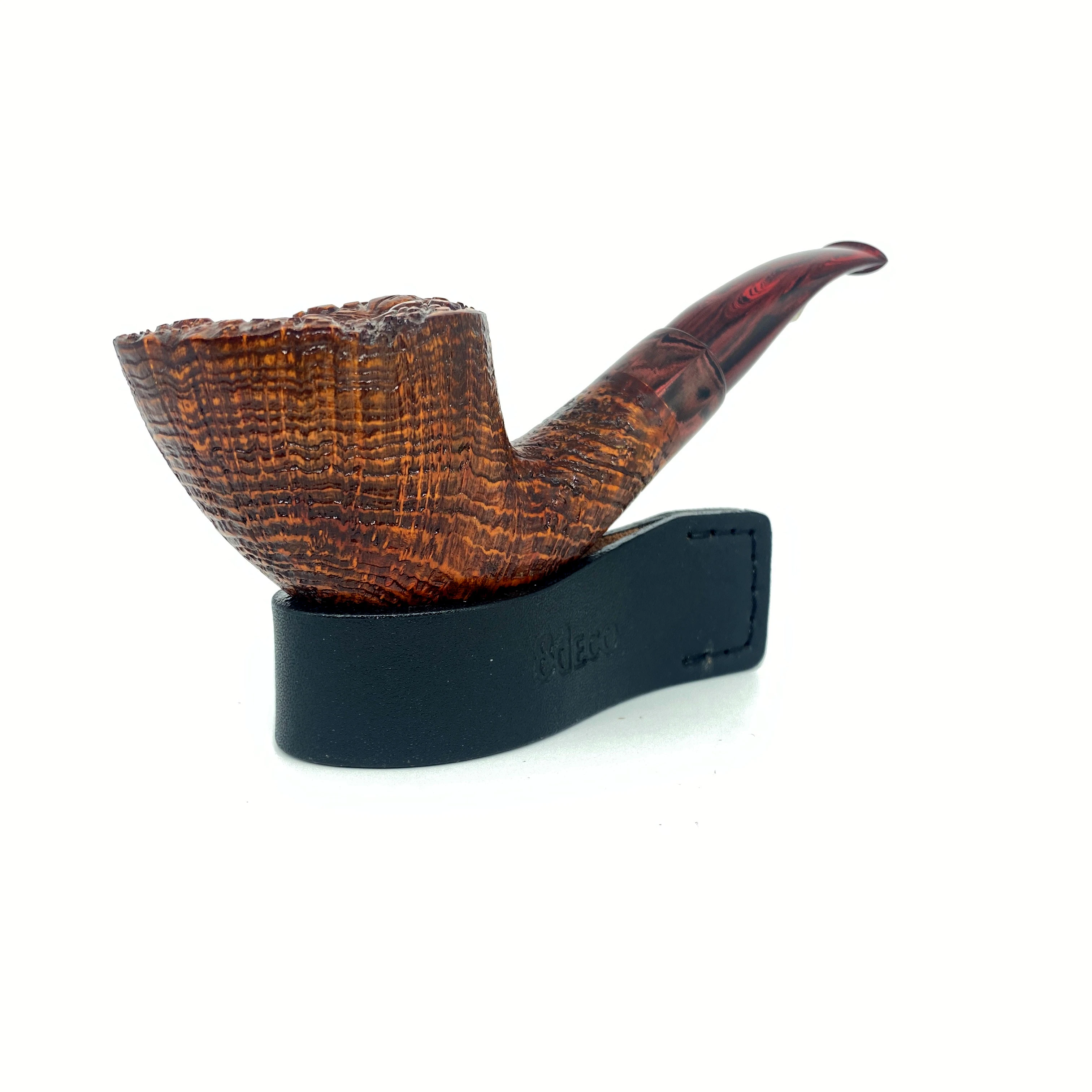 Imagem -05 - Jibill-briar Tobacco Pipe com Bent Handmade Madeira Raiz Bico Jateados Bent Colorido Vulcanizada de Borracha Pipe Boca