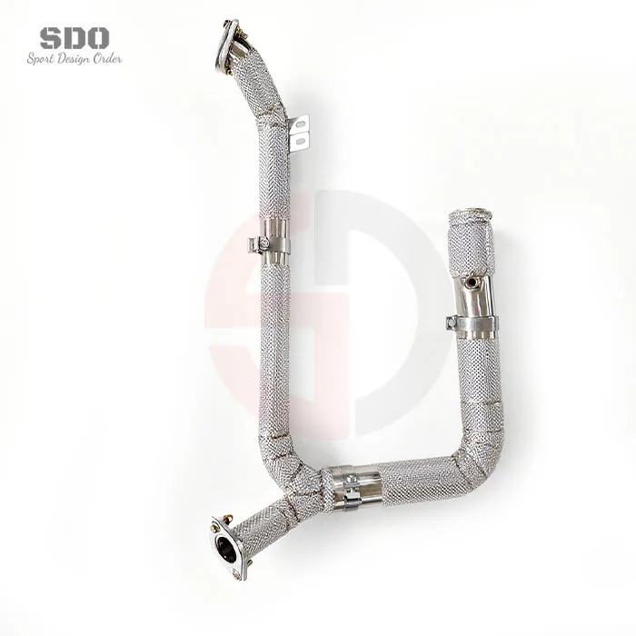 

Downpipe for PORSCHE 718 2.0T 2.5T 2016-2023 Boxster/Cayman High-flow Catalysis with 100cell 200cell 300ell Performance Cats
