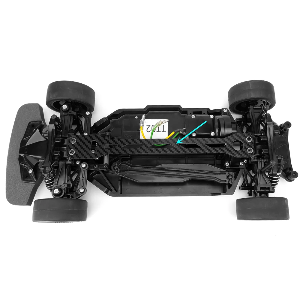 YEAHRUN 1 Stuks Koolstofvezel Batterij Bevestigingsplaat voor Tamiya TT02 1/10 RC Drift Auto Upgrade Onderdelen