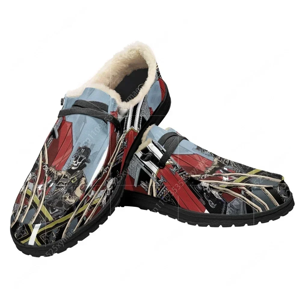 

Firefighter House Fire Rescue Casual Shoes Plush Flat Shoe Men Woman Breathable Outdoor Lightweight Footwear Custom Made Shoe