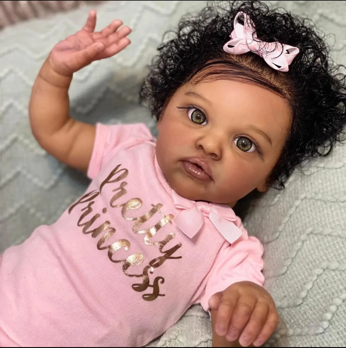 Bambola rinata realistica da 20 pollici Amara Soft Touch con vene realistiche dipinte a mano Un regalo di compleanno coccoloso ideale per i bambini