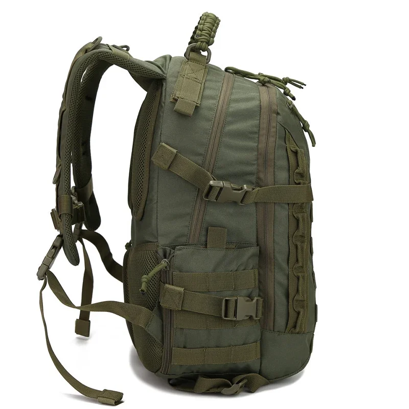 Mochila táctica de nailon 35L1000D, paquete de 3 días, bolsas Molle grandes para exteriores, impermeable, Trekking, pesca, caza, 3D