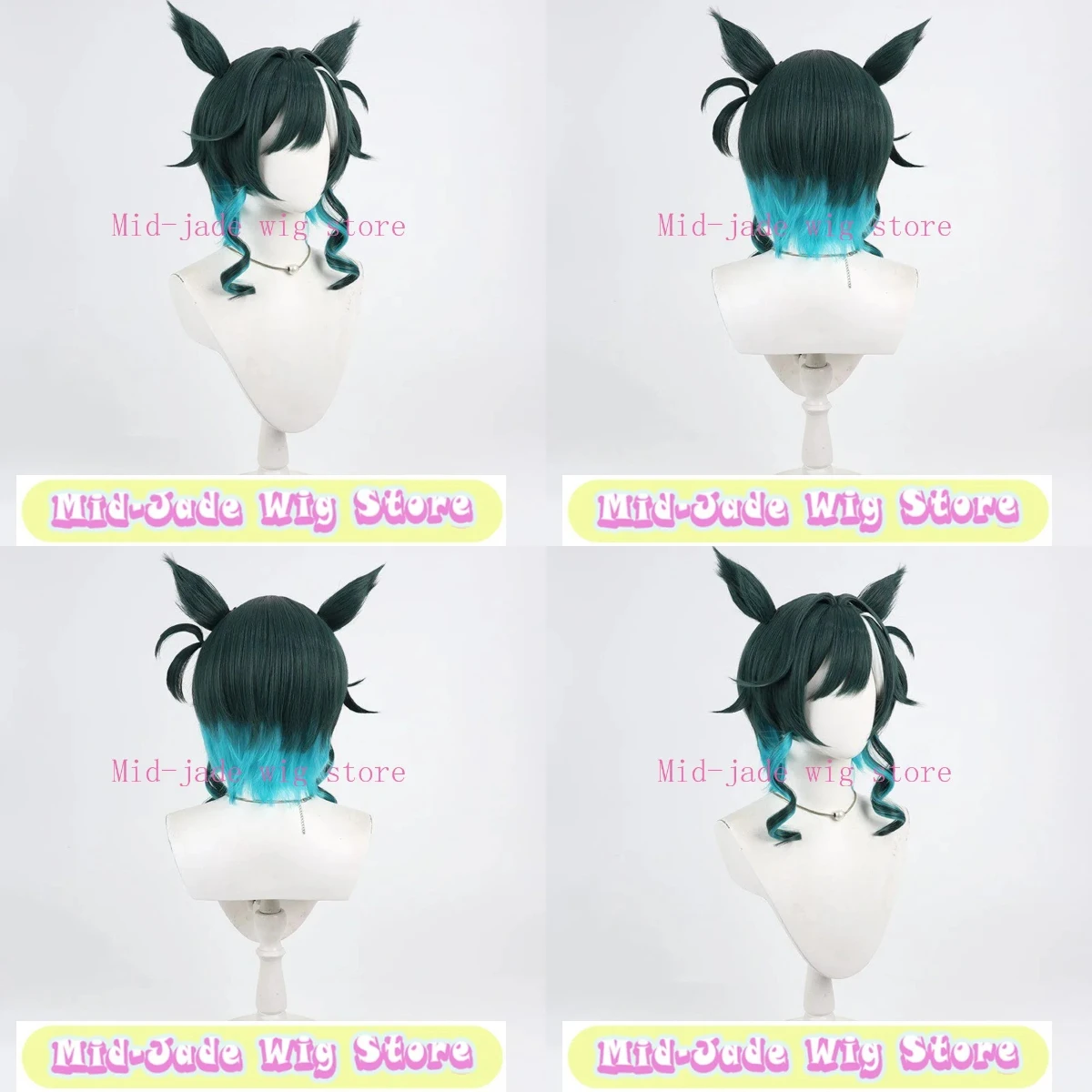 Uma Musume To Ya To Cosplay-Perücke, zweifarbig, geschichtet, mit Farbverlauf, Kunsthaar für Pferdemädchen-Rennkostüm