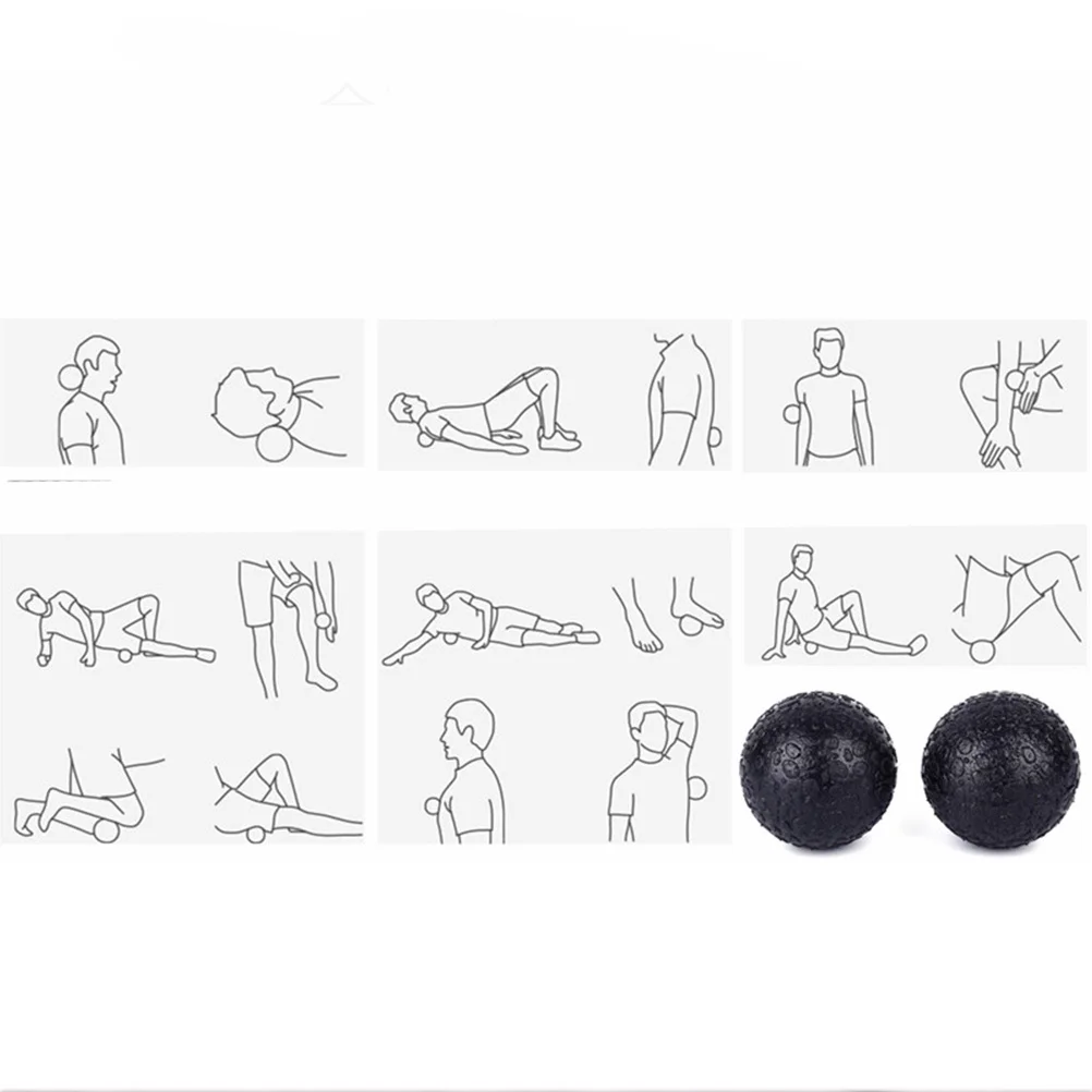 

Massage Ball Roller For Yoga Ball Back Neck Spine Yoga Pilates Recovery Therapy Back Roller Rehab Exercise Black