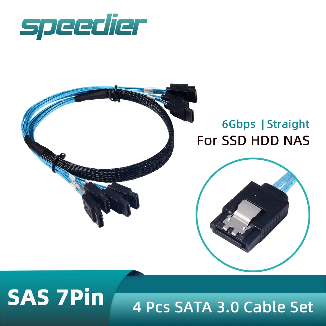 SATA 3.0 Straight 4 6 8 Port  SATA 7Pin To 4-Port /6-Port/8-Port 7Pin Cable 0.5m /1m for SSD HDD Hard Drive Data Transfer