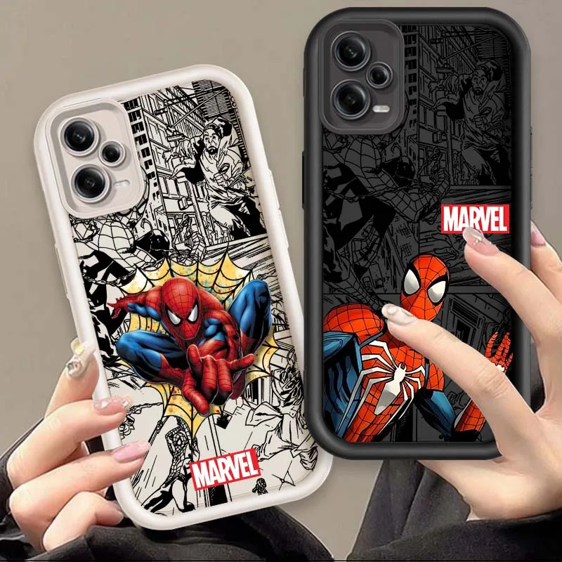 

Marvel Spider Man Cool For Xiaomi Redmi Note 14 13 13R 12 12R 11 11E 11T 11S Pro Plus 5G Eye Ladder Cover