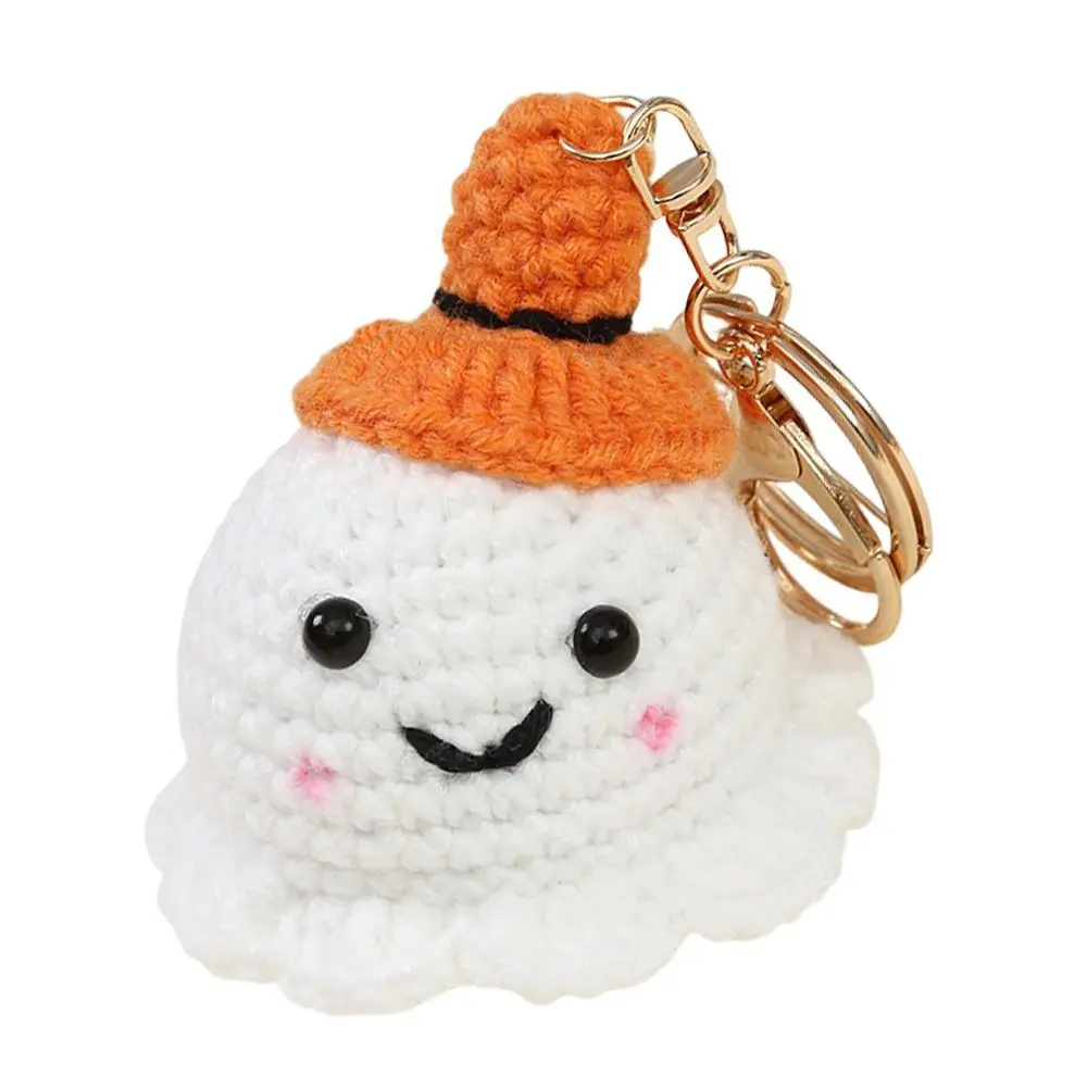 Cartoon Design Crochet Keychain Hand Woven Wool Crocheted Animal Keychain Mini Size Three-Dimensional Handmade Keychain