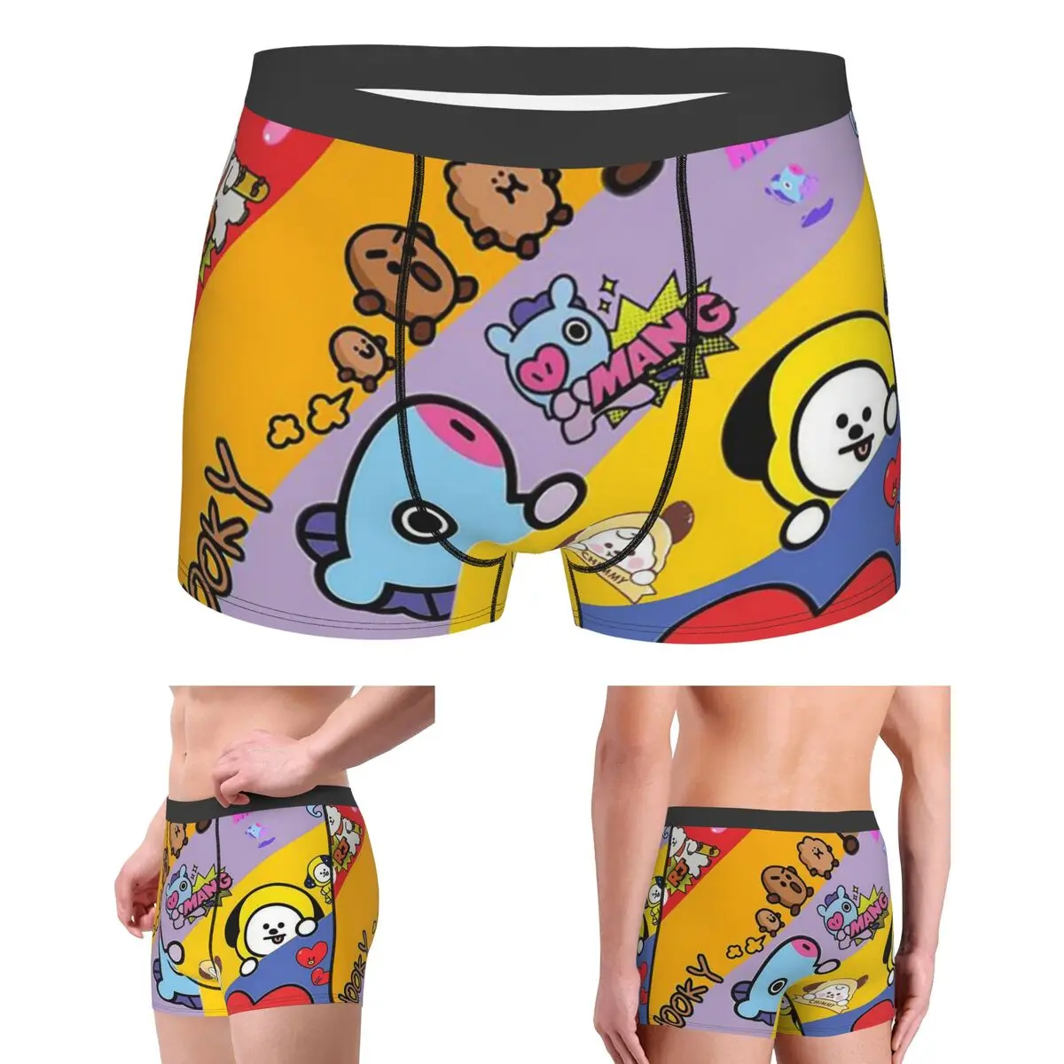 

Boxer Underpants Shorts Cute Cartoon BT21 (1) 1 Panties Men's Breathable Underwear for Homme Man Boyfriend Gifts