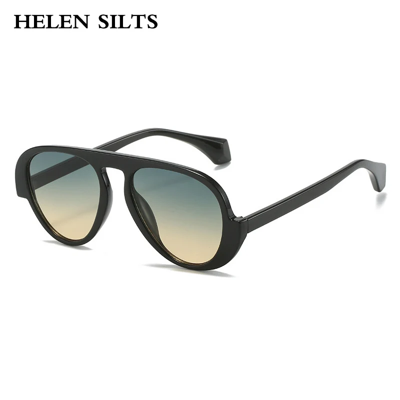 

New Popular Fashion Bridges Pilot Women Oversized Sunglasses Retro Candy Color Gradient UV400 Men Punk Sun Glasses