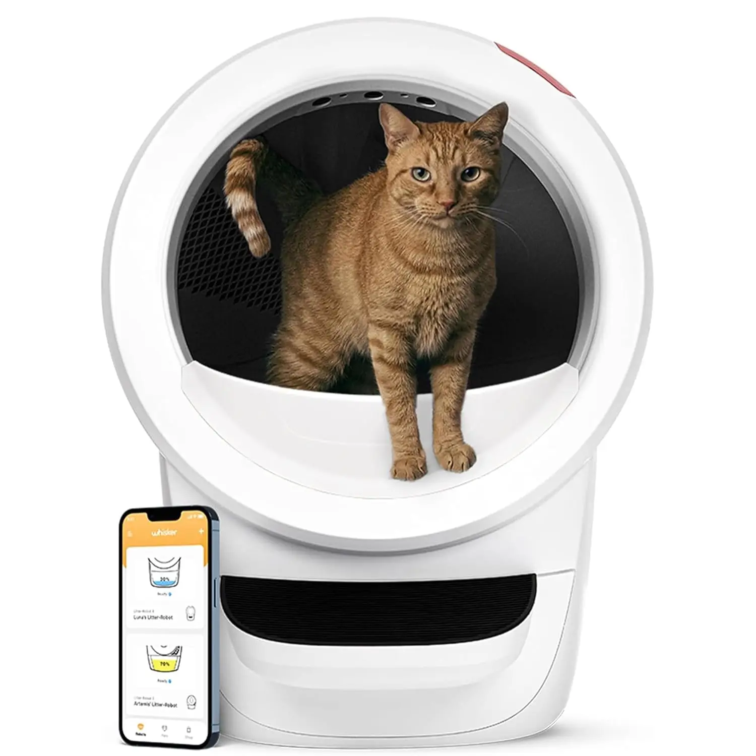 Litter-Robot 4 by , White | Automatic, Self-Cleaning Cat Litter Box, Helps Reduce Litter Box Odors, Works with Any, Customized