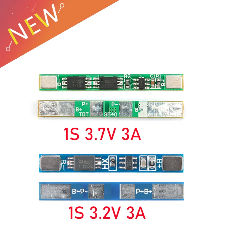 5PCS 1S 3.2V 3.7V 3A LiFePO4 / Lithium Li-ion BMS PCM Battery Protection Board Pcm For 18650 32650 Battery Packs