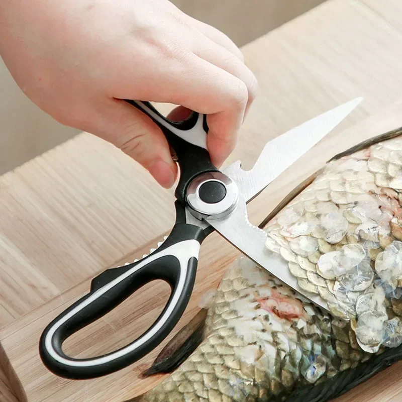Multifunction Stainless Steel Kitchen Tools Strong Home Vegetable Chopping Fish Food Chicken Bone  Scissors Multi-Purpose Tool image 4