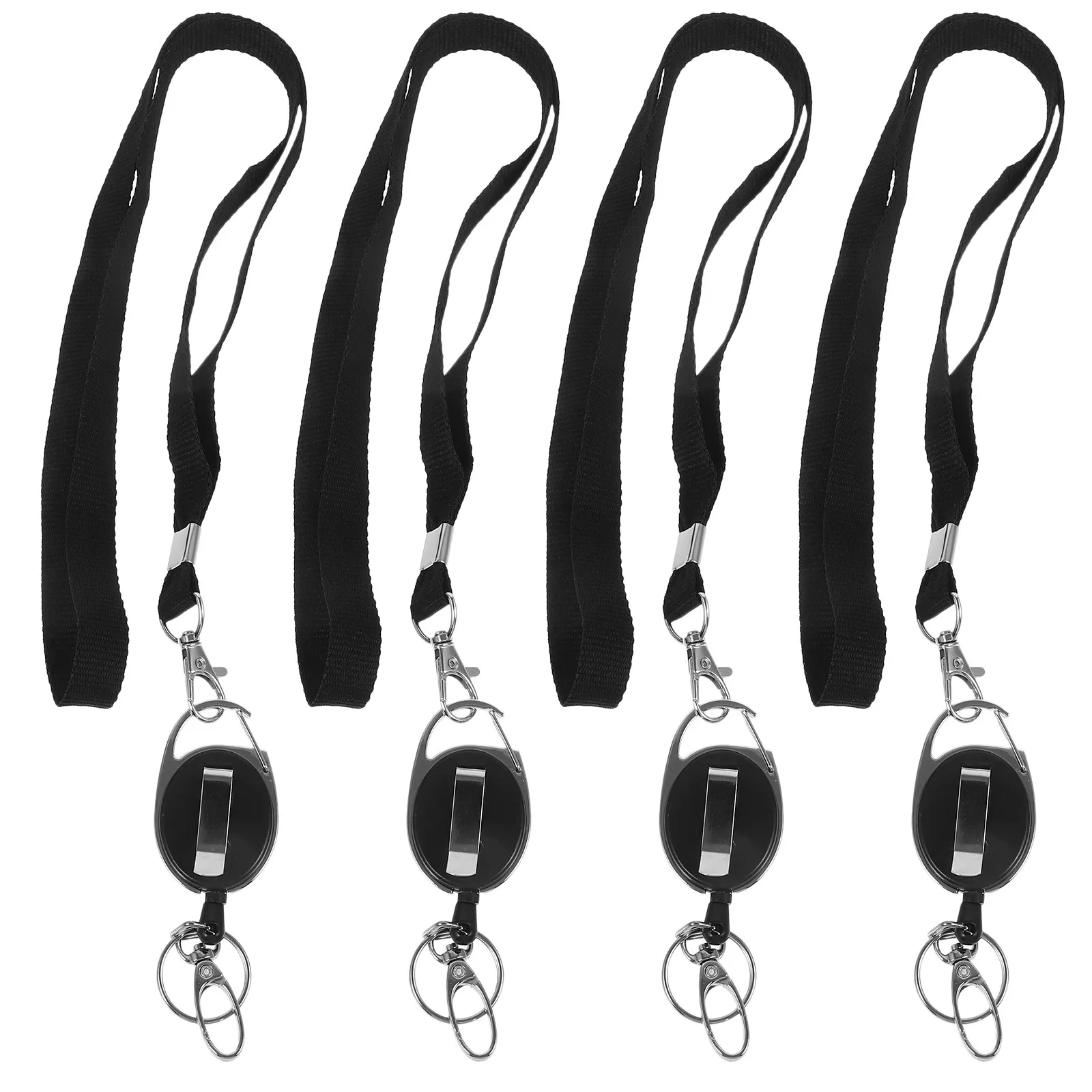 4Pcs Multi-Function Badge Lanyard Soft Comfortable Lightweight Lanyard for Id Cards Work Student Nurse Hotel Key Cards Office