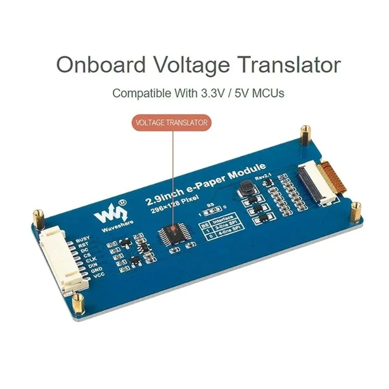 Module e-paper 2.9 pouces, écran SPI 296 × 128 pixels, tricolore, rouge, blanc, longue durée, pour écran e-ink RaspberryPi